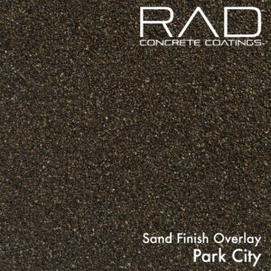 Sample of dark sand finish flooring overlay