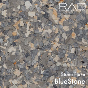 flake epoxy in blue rock for floor covering