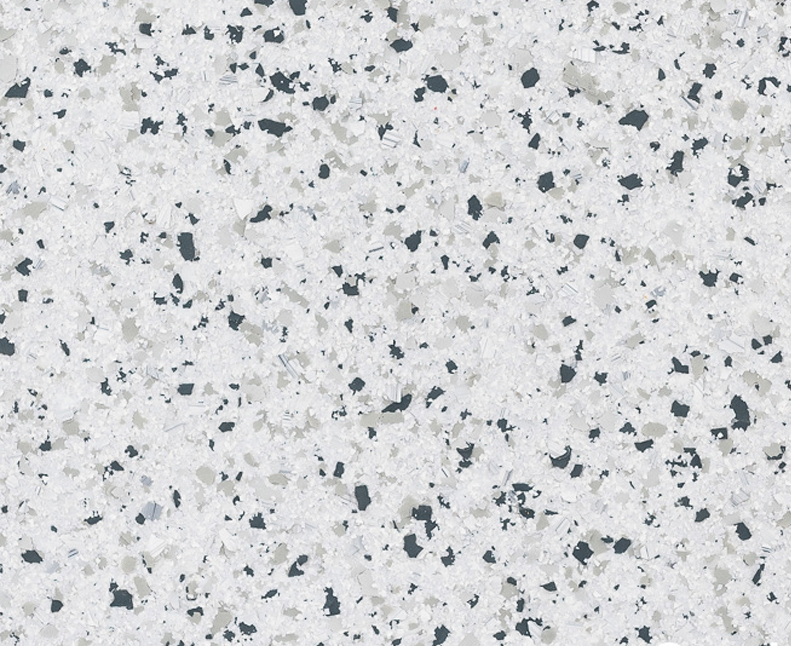 Combo flake epoxy floor covering samples