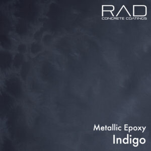 Indigo colored epoxy coating for floors and garages