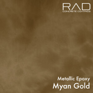 Gold metallic epoxy coating for floors