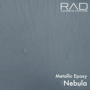 Nebula blue metallic epoxy coating for floors