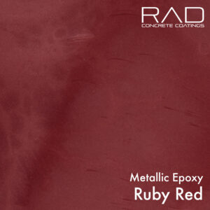 Ruby red metallic epoxy coating for garages and floors