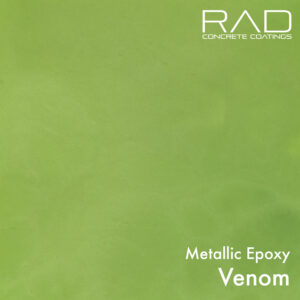 Green colored metallic epoxy coating